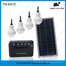 Sistema de lâmpada de painel solar com 4 lâmpadas de LED 2W PCS